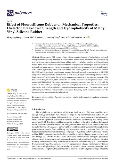 (PDF) Effect of Fluorosilicone Rubber on Mechanical Properties ...