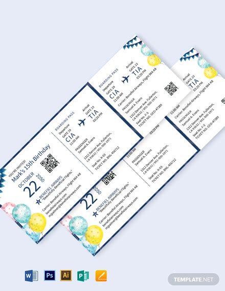 Airline Ticket - 20+ Examples, Illustrator, Word, Pages, Photoshop ...