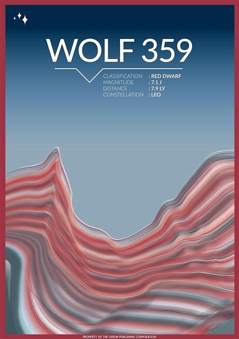 "Wolf 359 Space Poster" by Walford-Designs | Redbubble