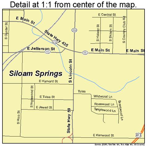 Siloam Springs Arkansas Street Map 0564370