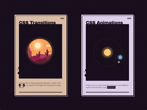 Day and Night: CSS Transitions and animations expla by Stéphanie Walter on Dribbble