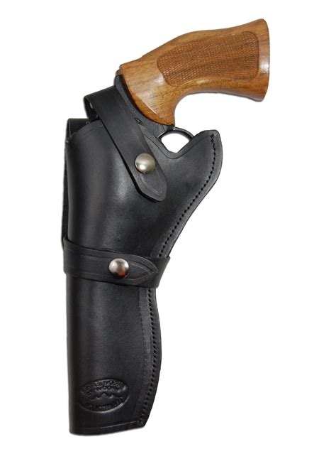 Barsony Left Hand Draw Black Leather Western Holster Size 5 Colt Ruger ...