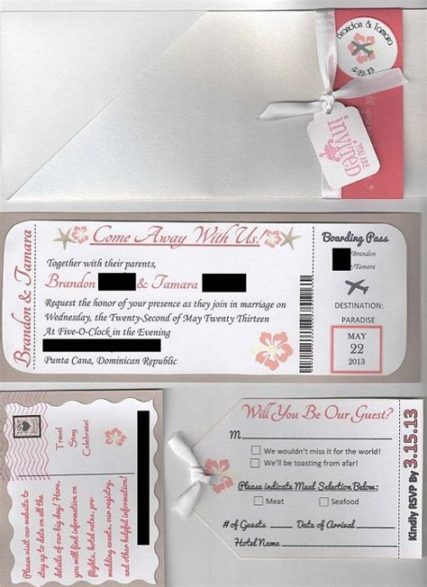 Customizable Travel Themed Airline Ticket Invitations | Etsy | Travel themes, Ticket style ...