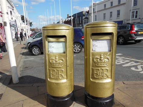 Gold letter boxes on Bridge Street © Ian S :: Geograph Britain and Ireland