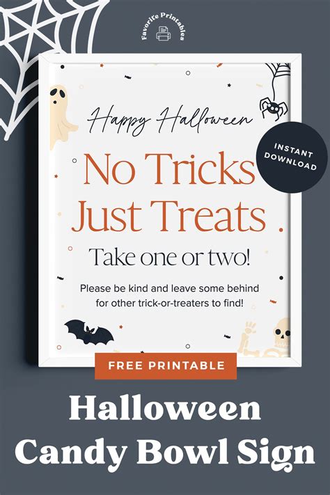 Free Printable Halloween Candy Bowl Sign - Favorite Printables