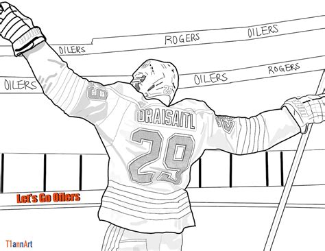 Leon Draisaitl Edmonton Oilers Coloring Pages Colouring Pages Kids ...