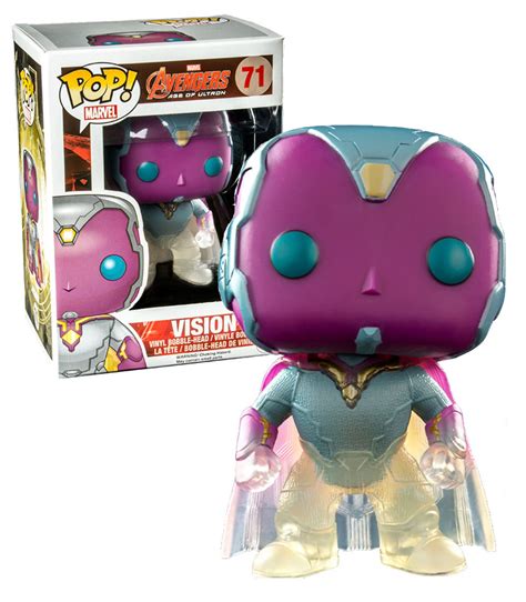 Funko POP! Marvel Avengers Age Of Ultron #71 Vision (Faded/Transparent) - New, Mint Condition