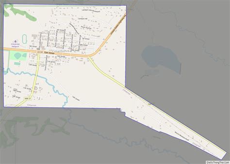 Map of Cimarron village, New Mexico - Thong Thai Real