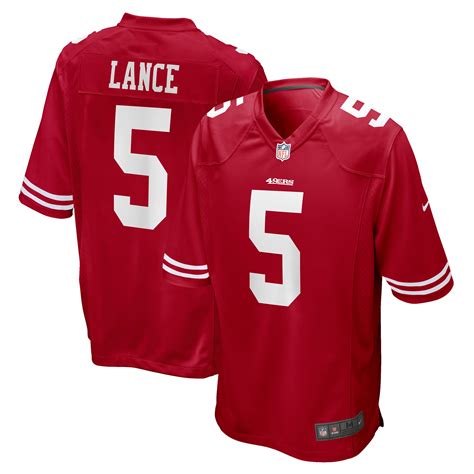 Men's San Francisco 49ers Trey Lance Nike Scarlet 2021 NFL Draft First ...