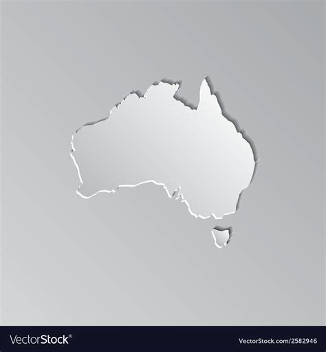 Australia map Royalty Free Vector Image - VectorStock