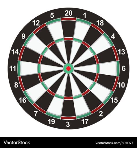 Dart board Royalty Free Vector Image - VectorStock