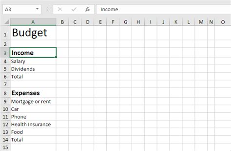 Income and Expenses | Excel budget template, Budgeting, Simple budget template