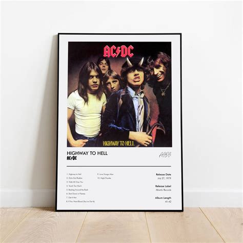 Ac/Dc Highway To Hell - Album Cover Print – Poster | Canvas Wall Art ...