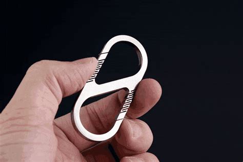 These carabiner clips are made from a single titanium piece | Yanko Design
