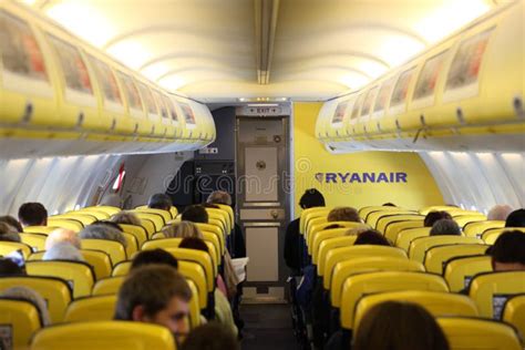 Inside of the Ryanair Airplane Editorial Photography - Image of seats, airplane: 19195837