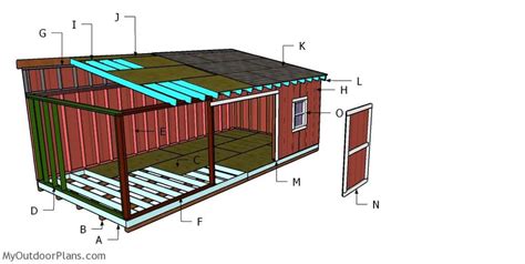 12x24 Lean to Shed Roof Plans | MyOutdoorPlans | Free Woodworking Plans and Projects, DIY Shed ...