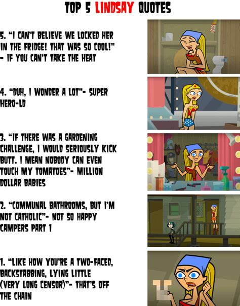 My 5 favorite quotes per character: Lindsay (22/87) : r/Totaldrama