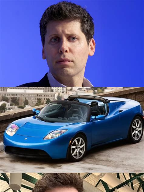 Sam Altman Drives This Tesla Electric Car, Sam Altman, OpenAI, Microsoft, Telsa Roadster, Car ...