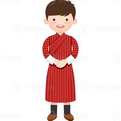 Man in Bhutan national costume 24253374 PNG