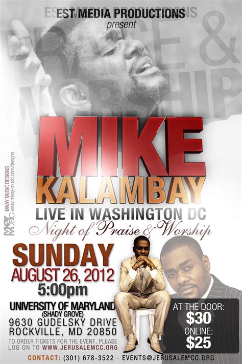 Mike Kalambay Live in Washington, DC! Tickets, Sun, Aug 26, 2012 at 5:00 PM | Eventbrite