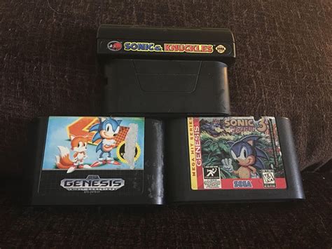 Sonic the hedgehog 2,3 and knuckles for sega genesis lot | #1882569790