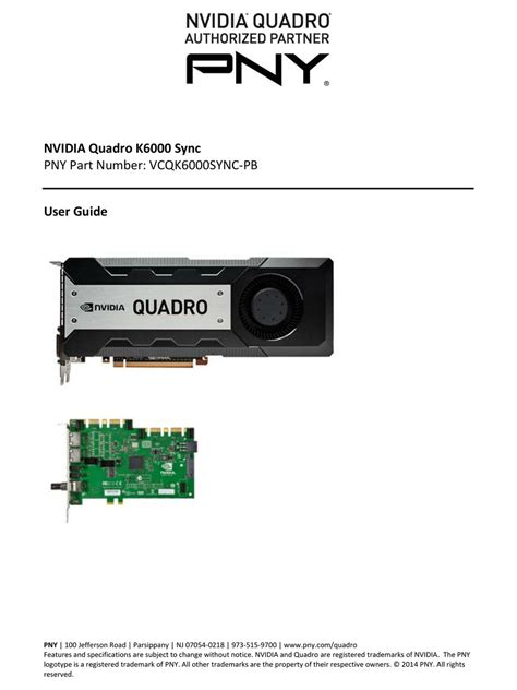 NVIDIA QUADRO K6000 USER MANUAL Pdf Download | ManualsLib