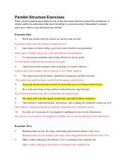 Parallel Structure Exercises- Alec Jackson.pdf - Parallel ... - Worksheets Library