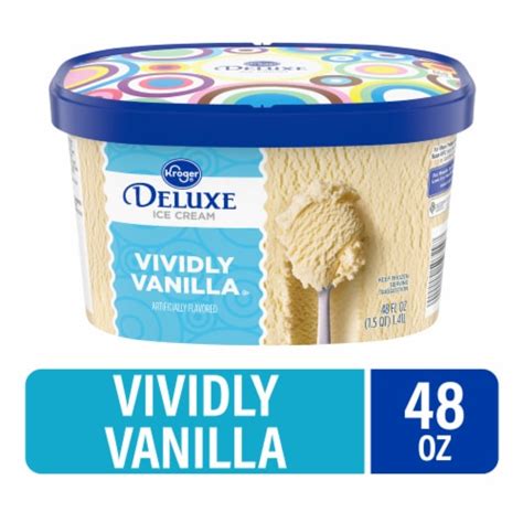 Kroger® Deluxe Vividly Vanilla Ice Cream Tub, 48 oz - Fred Meyer