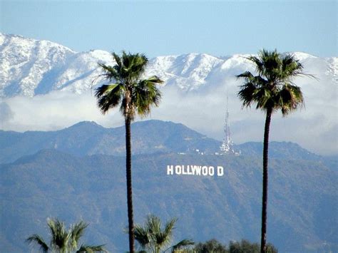 Snow Above the Hollywood Sign