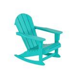 WestinTrends Malibu Outdoor Rocking Chair, All Weather Poly Lumber Adirondack Rocker Chair with ...