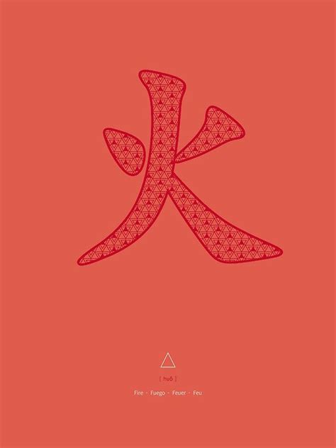 "Chinese Character Fire / Huo" Art Print for Sale by Thoth Adan | Feng ...