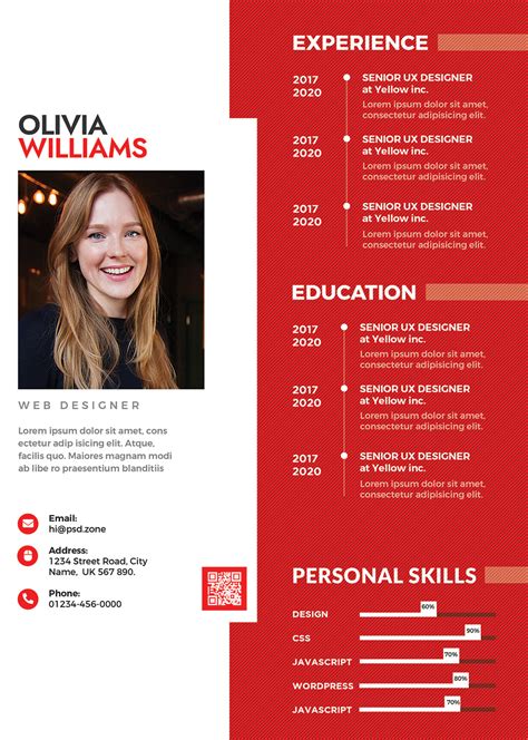 Cv Template Psd Resume Examples Curriculum Template Cv Template | Sexiz Pix