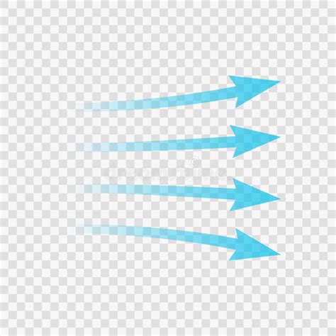 Air Flow. Blue Arrow Showing Direction of Air Movement. Wind Direction ...