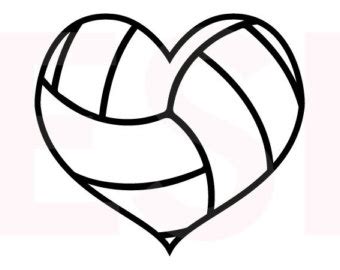 clip art heart volleyball - Clip Art Library