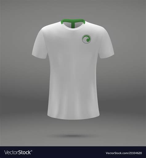 Football kit of saudi arabia Royalty Free Vector Image