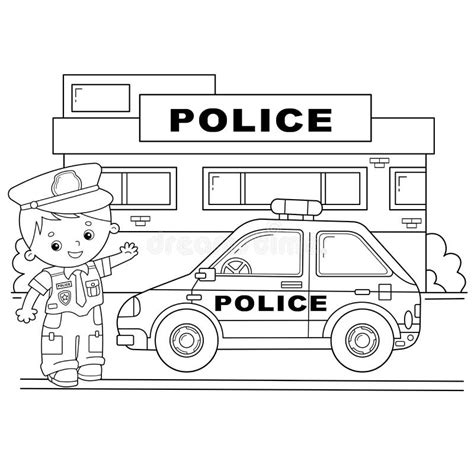 Police Station Coloring Pages For Kids