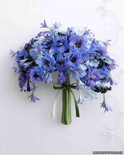 Blue Wedding Bouquets | Martha Stewart Weddings