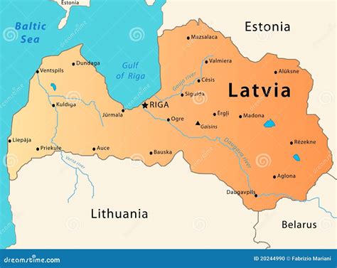 Latvia Map Vector Illustration | CartoonDealer.com #20244990