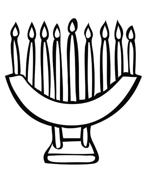 Free Printable Menorah Coloring Page - Free Printable Coloring Pages ...