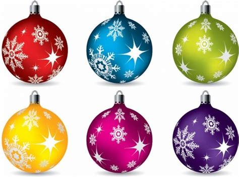 Colorful Christmas Ball Ornaments Vector Vectors graphic art designs in ...