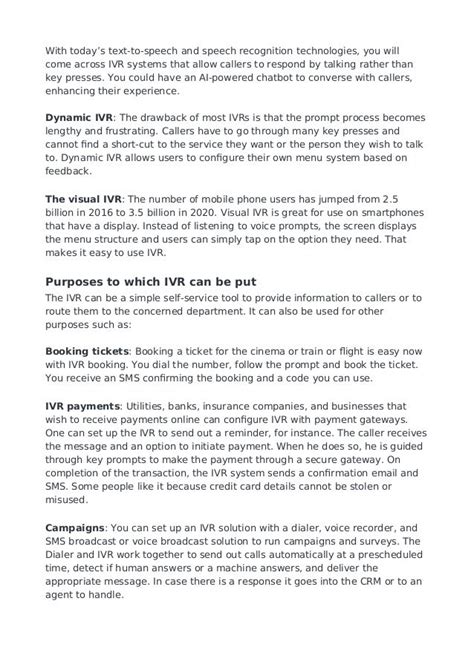 Interactive voice response, different types and how it works