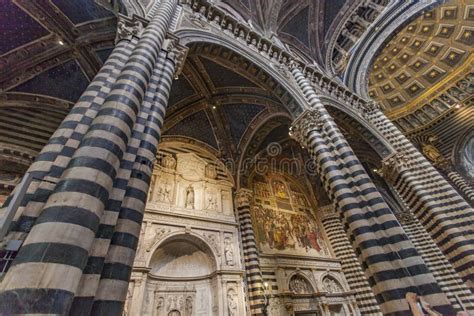 Interior of the Siena Cathedral in Italy Stock Photo - Image of ...