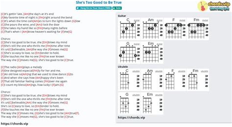 Chord: She's Too Good to Be True - tab, song lyric, sheet, guitar, ukulele | chords.vip