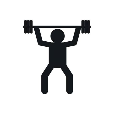 Royalty Free Weight Lifting Black And White Clip Art, Vector Images ...