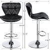 Yaheetech 2pcs Height Adjustable Pu Leather Upholstered Swivel Bar ...