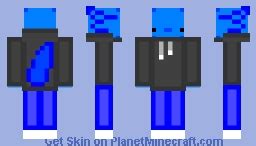 blue axolotl Minecraft Skin