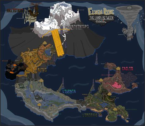 Elden Ring | Illustrated World Map (WIP) by VGCartography on DeviantArt