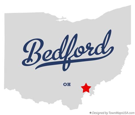 Map of Bedford, Meigs County, OH, Ohio