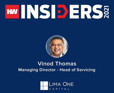 Lima One Capital’s Vinod Thomas honored with HousingWire Award