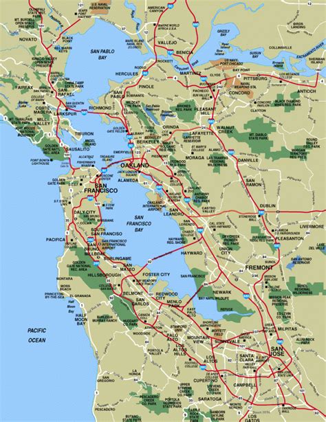 San Francisco Bay Area Map California - Printable Maps